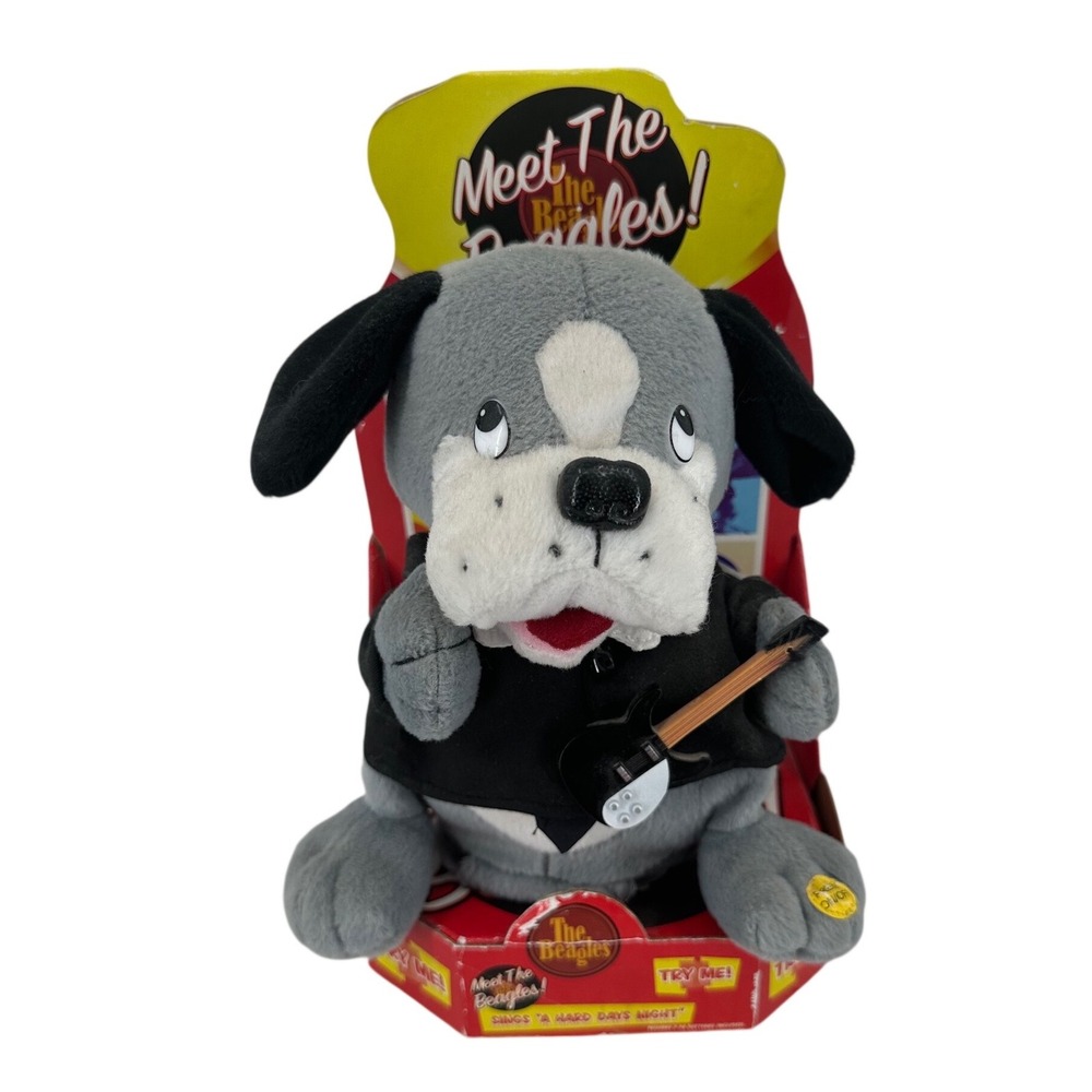 Gemmy Meet The Beagles Sings‎ A Hard Days Night Musical Plush Dog Beatles 2003